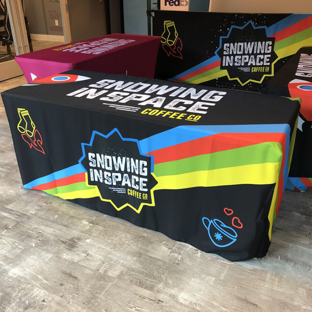 Premium Fitted Custom Exhibition Trade Show Table Throw/Table Cover/Table Cloth