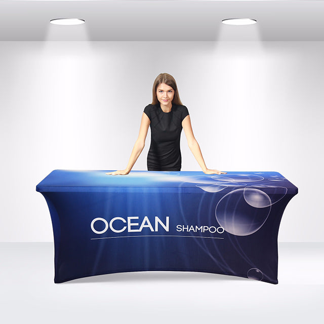 Premium Spandex Custom Exhibition Trade Show Table Throw/Table Cover/Table Cloth